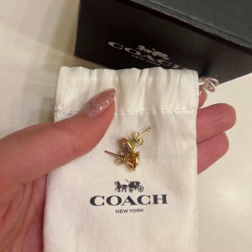 Coach stud earrings - Picture 2 of 8